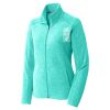 Ladies Heather Microfleece Full Zip Jacket Thumbnail