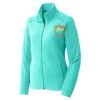 Ladies Heather Microfleece Full Zip Jacket Thumbnail