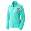 Ladies Heather Microfleece Full Zip Jacket Thumbnail