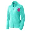 Ladies Heather Microfleece Full Zip Jacket Thumbnail