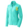 Ladies Heather Microfleece Full Zip Jacket Thumbnail