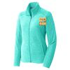 Ladies Heather Microfleece Full Zip Jacket Thumbnail