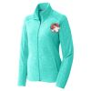 Ladies Heather Microfleece Full Zip Jacket Thumbnail