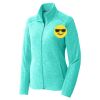 Ladies Heather Microfleece Full Zip Jacket Thumbnail