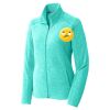 Ladies Heather Microfleece Full Zip Jacket Thumbnail