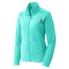 Ladies Heather Microfleece Full Zip Jacket Thumbnail
