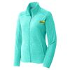 Ladies Heather Microfleece Full Zip Jacket Thumbnail