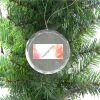 3 1/4" Round Clear Glass Ornament with Silver String Thumbnail