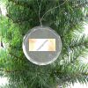 3 1/4" Round Clear Glass Ornament with Silver String Thumbnail