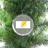 3 1/4" Round Clear Glass Ornament with Silver String Thumbnail