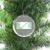 3 1/4" Round Clear Glass Ornament with Silver String Thumbnail