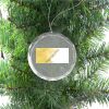 3 1/4" Round Clear Glass Ornament with Silver String Thumbnail