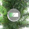 3 1/4" Round Clear Glass Ornament with Silver String Thumbnail