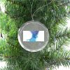 3 1/4" Round Clear Glass Ornament with Silver String Thumbnail