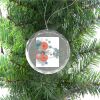 3 1/4" Round Clear Glass Ornament with Silver String Thumbnail