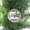 3 1/4" Round Clear Glass Ornament with Silver String Thumbnail