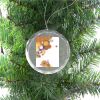 3 1/4" Round Clear Glass Ornament with Silver String Thumbnail