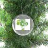 3 1/4" Round Clear Glass Ornament with Silver String Thumbnail