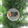 3 1/4" Round Clear Glass Ornament with Silver String Thumbnail