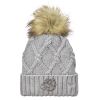 Faux Fur Pom Knit Beanie Thumbnail