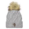 Faux Fur Pom Knit Beanie Thumbnail