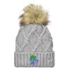 Faux Fur Pom Knit Beanie Thumbnail