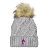 Faux Fur Pom Knit Beanie Thumbnail