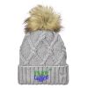 Faux Fur Pom Knit Beanie Thumbnail