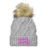Faux Fur Pom Knit Beanie Thumbnail