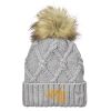 Faux Fur Pom Knit Beanie Thumbnail