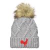 Faux Fur Pom Knit Beanie Thumbnail