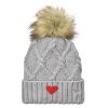 Faux Fur Pom Knit Beanie Thumbnail
