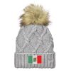 Faux Fur Pom Knit Beanie Thumbnail