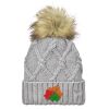 Faux Fur Pom Knit Beanie Thumbnail