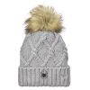 Faux Fur Pom Knit Beanie Thumbnail