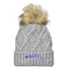 Faux Fur Pom Knit Beanie Thumbnail