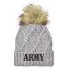 Faux Fur Pom Knit Beanie Thumbnail